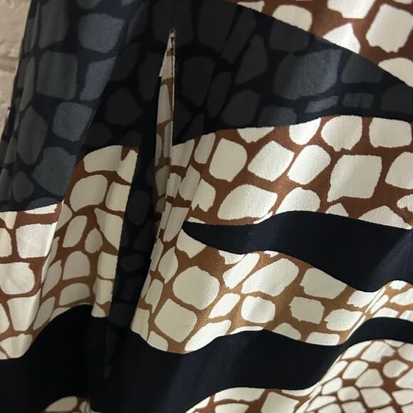 Diane Von Furstenberg | "Squaretan' Silk Crepe Dress in Multi Crackle si… - Picture 6 of 8